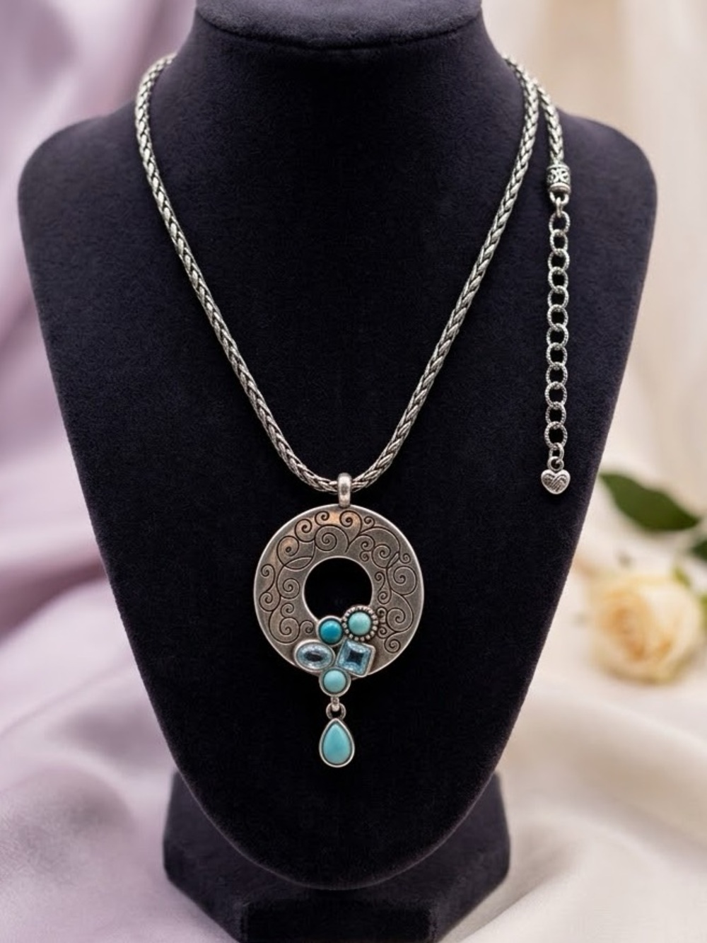 Brighton Retired “Eye of the Tiger” Necklace in Blue 2643